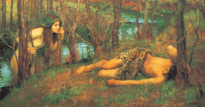 John William Waterhouse A Naiad or Hylas with a Nymph Sweden oil painting art